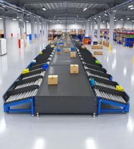 Sort 6000 packages per hour with Crossbelt Sorter. Optimize your logistics operations with low error, high speed and automated system!